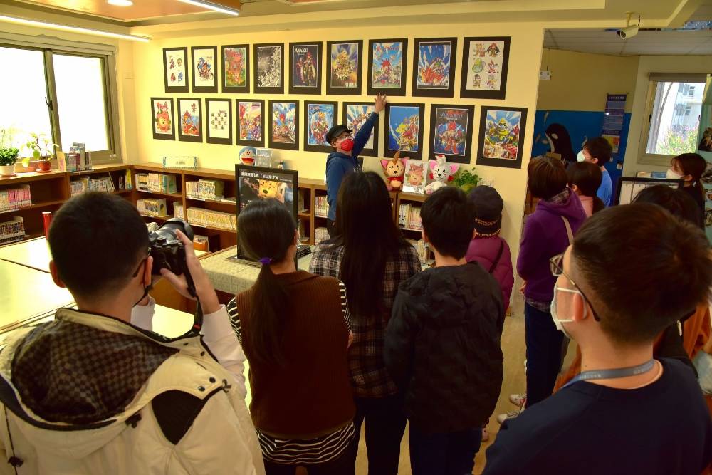 沙鹿文昌圖書館展出「知名漫畫家劉明昆-神來一筆的世界創作展」